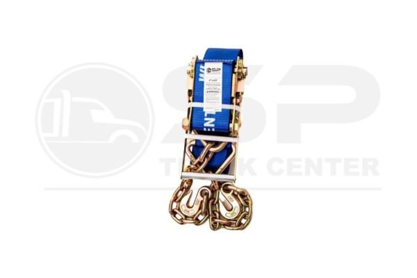 4” x 40’ Ratchet Strap w Chain Anchor