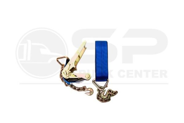 4” x 40’ Ratchet Strap w Chain Anchor - Image 2