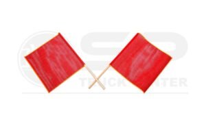 Vinyl Mesh Flag with Wooden Dowel - Red