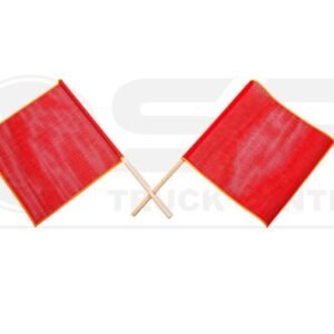Vinyl Mesh Flag with Wooden Dowel - Red