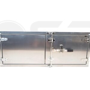 Aluminum Tool Box with Mirror Finish Doors w/ Paddle Lock 18” (H) x 18” (D) x 60” (W)