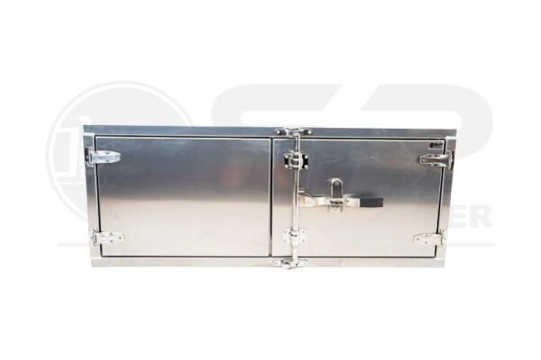 Aluminum Tool Box with Mirror Finish Doors w/ Paddle Lock 18” (H) x 18” (D) x 60” (W)