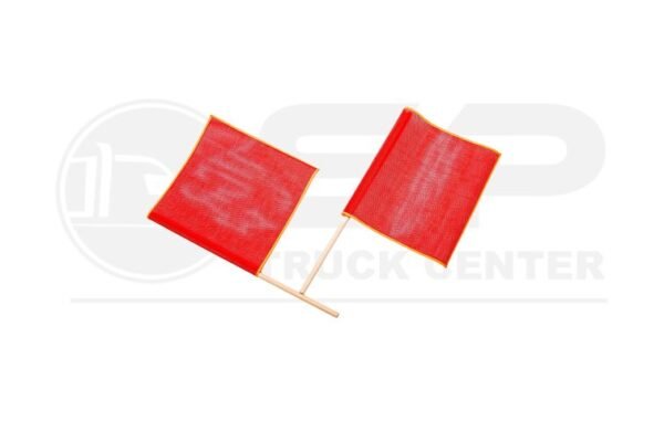 Vinyl Mesh Flag with Wooden Dowel - Red - Image 2