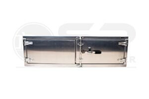 Aluminum Tool Box with Mirror Finish Doors w/ Paddle Lock 24" (H) x 24" (D) x 60" (W)