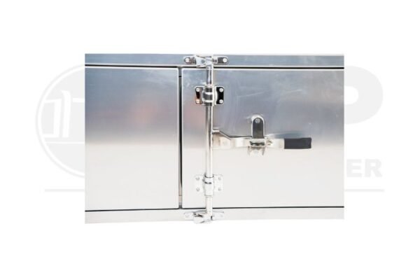Aluminum Tool Box with Mirror Finish Doors w/ Paddle Lock 18” (H) x 18” (D) x 60” (W) - Image 3