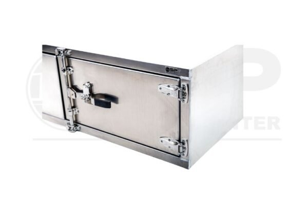 Aluminum Tool Box with Mirror Finish Doors w/ Paddle Lock 24" (H) x 24" (D) x 60" (W) - Image 2