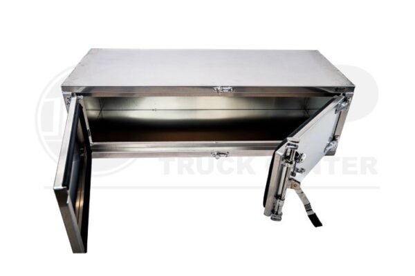 Aluminum Tool Box with Mirror Finish Doors w/ Paddle Lock 24" (H) x 24" (D) x 60" (W) - Image 3