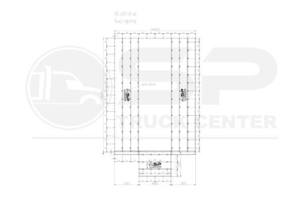20'x28' 14oz RipStop Tarp with 6’ Flap - Image 2