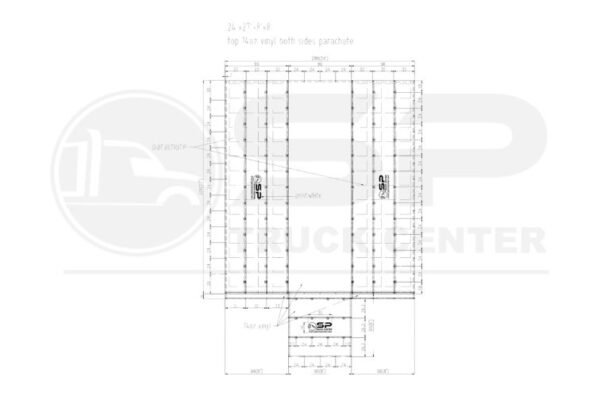 24'x27' 14oz RipStop Lumber Tarp w 8' Flap - Image 2