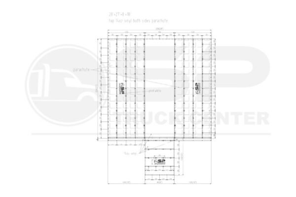 28' X 27' 14oz RipStop Tarp w/ 10' Flap - Image 2